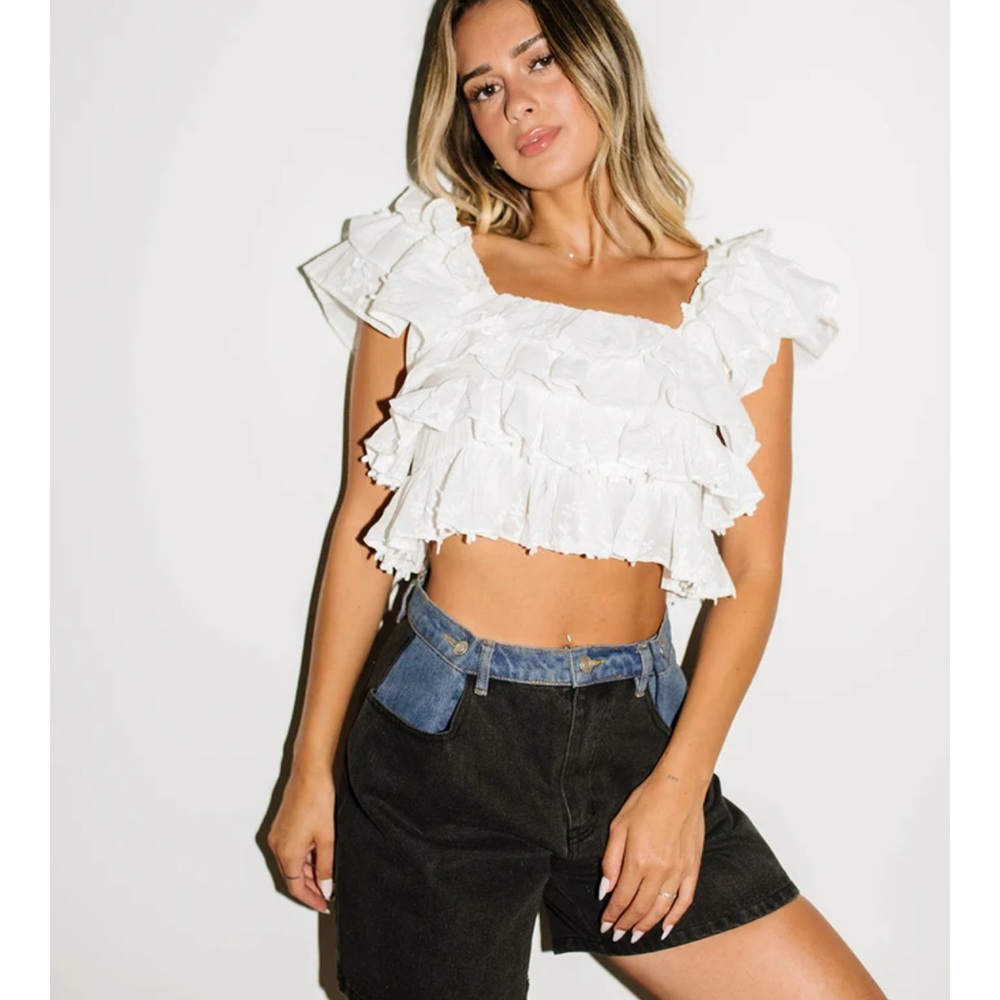 MI AMOR RUFFLE TOP - Picture 3 of 4